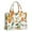 Orange Fruits Flowers, variant on Large Capacity Tote Bag,Yellow Lemon Fruit Slices White Pattern Handbag Fashion Luxury Tote Bag,15.7"x13"x 5.1" Inches,Laptop Compatible