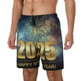 thumbnail image 1 of Balery 2025 New Year 5 Bañador para hombre, shorts de playa de secado rápido con entrepierna y forro de compresión-Large, 1 of 6
