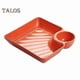 thumbnail image 1 of Diet Plate with Dipping Sauce Multipurpose Square Useful Food Grade Sectional Plate for Restaurant, 1 of 5