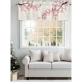 thumbnail image 5 of Country Cherry Blossoms Valances for Windows, Rod Pocket Kitchen Valance Curtains - Soft & Washable Small Window Treatment for Living Room,&nbsp;Bathroom, Pink Flower , 42x12 Inch, 1 Panel, 5 of 9
