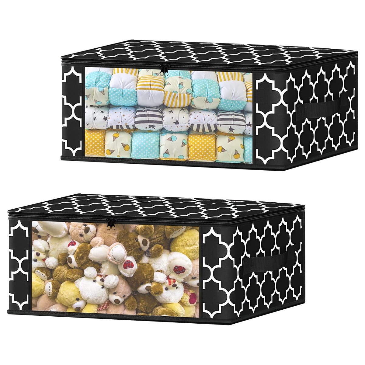 Littleduckling 2Pcs Under Bed Storage Bag 35L Large Capacity Breathable