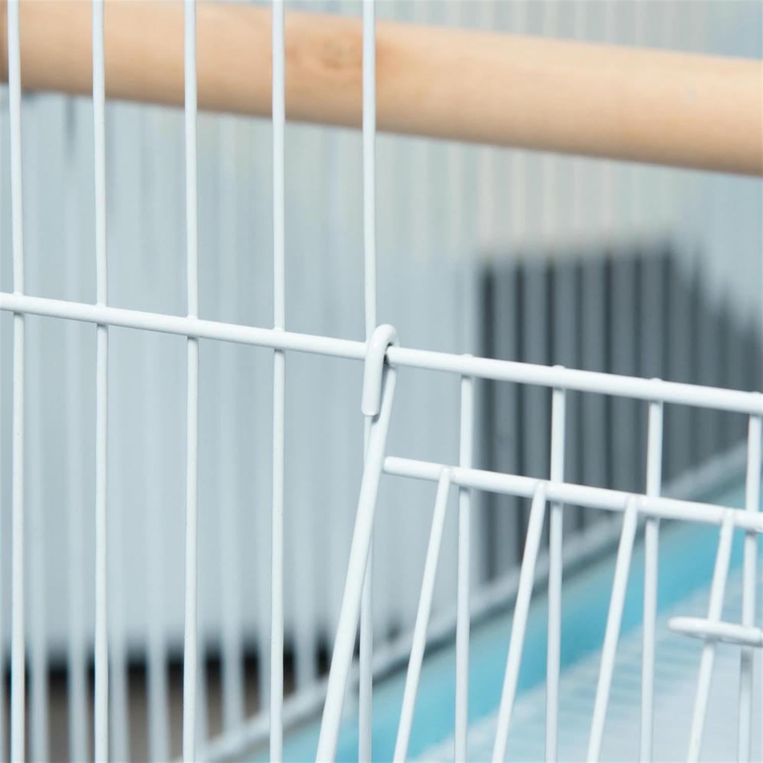 resenkos 55" Height 2 In 1 Flight Cage, Bird Cage with Rolling Stand for Parrots Conures Lovebird Cockatiel Parakeets, Blue