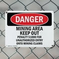 thumbnail image 5 of (2 Pack) Mining Area Keep Out OSHA Danger Sign 14 Inch X 10 Inch Plastic Sign, Weather Resistant, UV Protected for Workplace, Business, and Construction Site, Made in the USA, 5 of 8