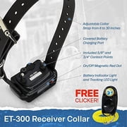 E-Collar ET‑300 Mini Educator Remote Humane Dog Training Collar Bundle – Yellow – ½‑Mile Waterproof E‑Collar + PetsTEK Clicker, 100 Levels