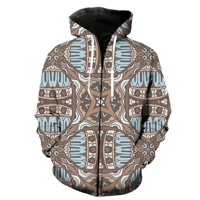 Sudadera con capucha y cremallera para hombre, estilo nacional retro, con estampado 3D, divertida, estilo hip hop, informal, para adolescentes, estilo Harajuku, gran oferta de moda 2024