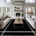 thumbnail image 4 of Pure Black Large Area Rug 8x10 FT, Non Slip Living Room Throw Carpet, Simple Solid Color Washable Soft Indoor Outdoor Carpet Non-Shedding Rug for Bedroom Dining Room, 4 of 9