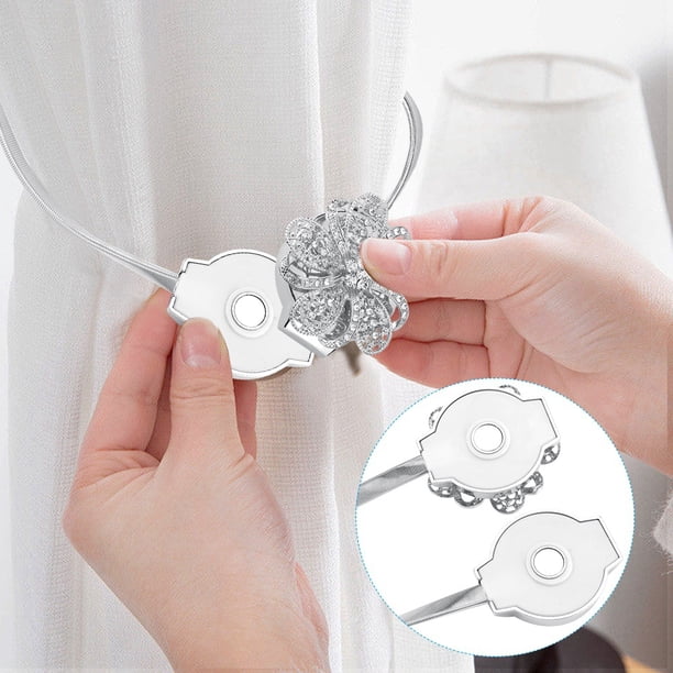 Clips Magnéticos Para Cortina Clips Magnéticos De Cristal Para Sujetar Clips Magnéticos Clip De Hebilla Para Cortina Clip Retráctil Magnético Para Cortina De Flores Hebilla ANGGREK Otros