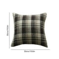 thumbnail image 3 of Foqnuq Woolen Plaid Pillow Cover Christmas Decorative Cushion 50x50cm Red Green Soft Breathable Polyester for Home Living Room Decor, 3 of 6