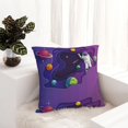 thumbnail image 6 of Pofeuu Astronaut Print Double-sided plush pillowcase Square Throw Pillow Covers Pillows Cover for Living Room Bedroom Sofa Couch Cushion Cover（No pillow core）-12"x12", 6 of 7