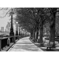 thumbnail image 2 of Frank, Assaf 14x12 Black Ornate Wood Framed with Double Matting Museum Art Print Titled - Thames promenade-London, 2 of 4