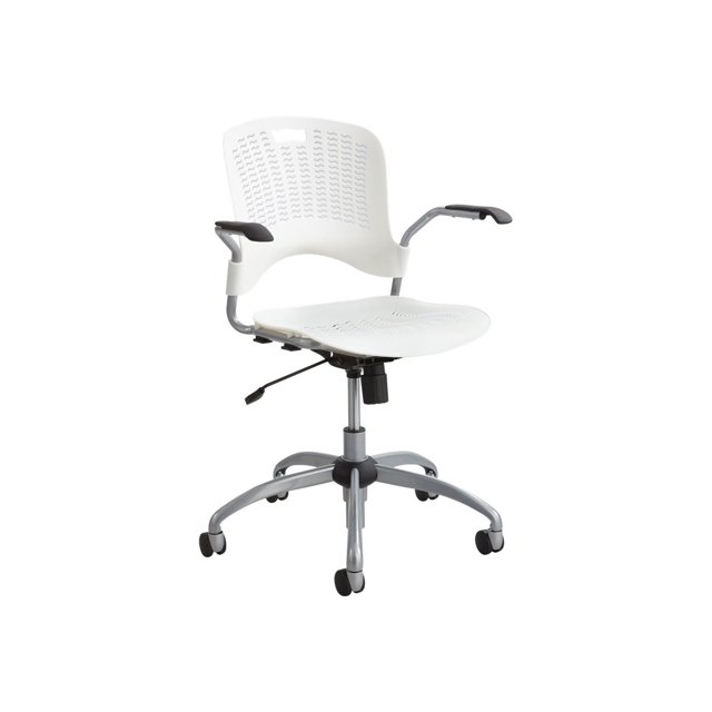 Safco Sassy - Chair - manager - armrests - tilt - swivel - plastic - white