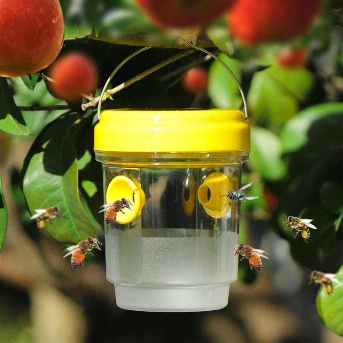 Sugagale Wasp Traps Outdoor Hanging, Reusable Yellow Jacket & Hornet Trap, Carpenter Bee & Insect Catcher for Yard, Garden, Patio