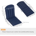 thumbnail image 3 of Outsunny Coussin de Chaise Adirondack (Lot de 2), Bleu Marine, 3 of 10
