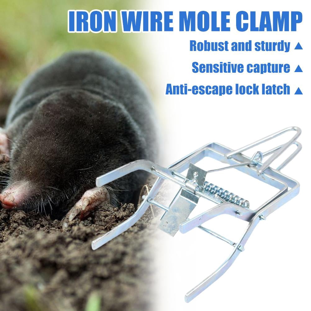 Mole Traps That Kill Best,Mole Trap Easy to Set,Galvanized Steel Gopher Traps for Lawns,Reusable Quick Capture Gopher Hawk Vole Trap Outdoor Use