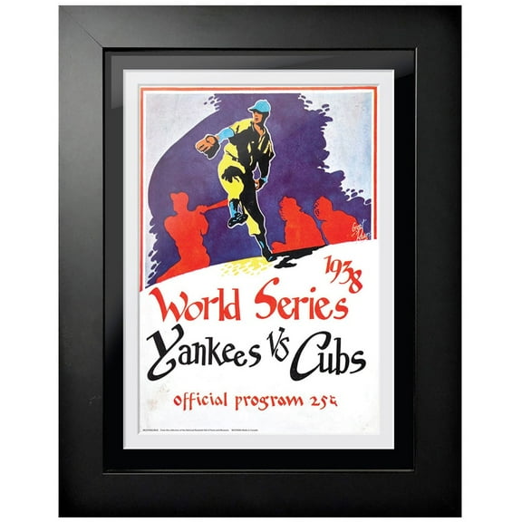 New York Yankees vs. Chicago Cubs 1938 World Series Vintage 12'' x 16'' Framed Program Cover