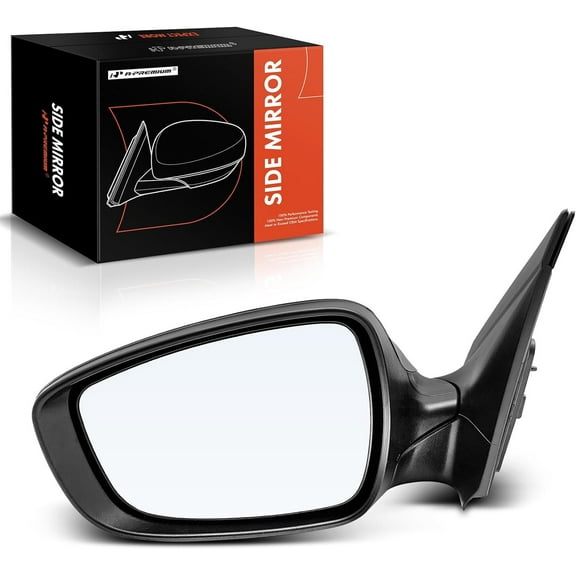 A-Premium Driver Side Power Door Mirror - Compatible with Kia Forte 2014-2016, Forte5 2014-2016 - Heated Manual Folding Black Outside Rear View Mirror - Replace# 87610A7200