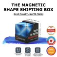 thumbnail image 2 of Caja de cambios con forma de Shashibo de Fidget Cube con 36 imanes, color azul, 2 of 7