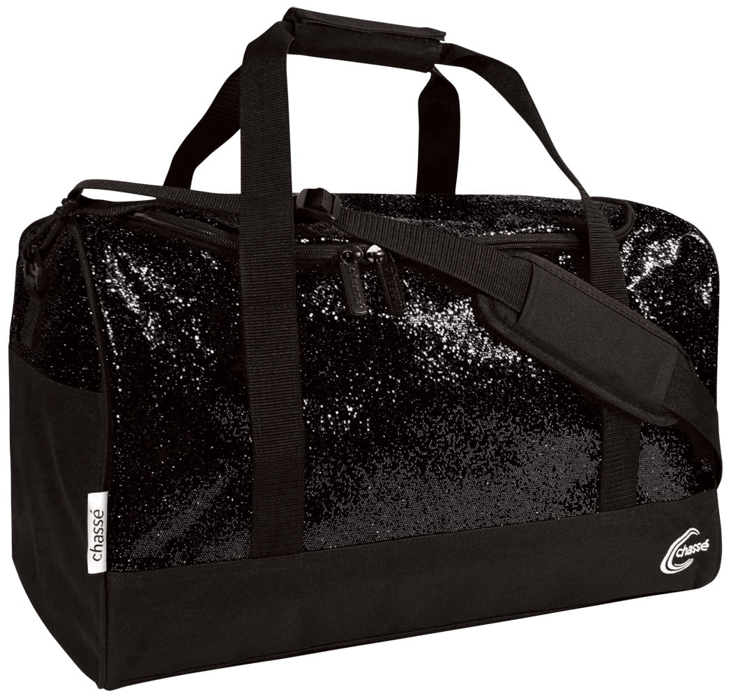 pink glitter duffle bag