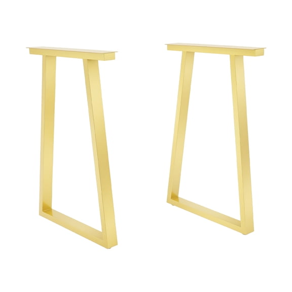 (Clearance Sale!) Trapezoid Table Legs Metal Gold Finish Furniture Legs Dining Table Legs 71cm Height 200kg Load Each High-Temperature Baking Paint DIY Customizable Coffee Dining Office Desk