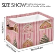 thumbnail image 4 of Yayeee Canvas Storage Basket with Handles for Shelves Fabric Bins Closet Organizer, Gingerbread Houses, 4 of 8