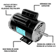 thumbnail image 1 of Motor Eléctrico Weg Bifásico 1 Hp En Baja Con Cuñero 110/220V, 1 of 6