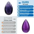 thumbnail image 4 of Uxcell K9 Crystal Pendants Teardrop Beads, 10 Pack 38mm Chandelier Prisms Parts Hanging Beads DIY Lamp Dark Purple, 4 of 6