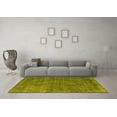 thumbnail image 3 of Ahgly Company Indoor Round Oriental Yellow Industrial Area Rugs, 5' Round, 3 of 4