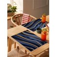 thumbnail image 4 of Abstract Art Placemats Set of 6 Retro Blue Gold Marble Texture Heat Insulation Washable Place Mats, Rustic Non-Slip Table Mats for Dining Table Party Kitchen Decor,13x19 Inch, 4 of 4