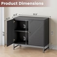 thumbnail image 2 of FANRAL 31.5" Wide Sideboard Buffet with Doors,Adjustable Shelf,Modern Minimalist Storage Console for Living Room Kitchen Dining Room,Black Storage Cabinet, 2 of 7