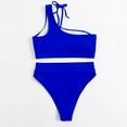 thumbnail image 7 of Sngxgn Bikini Set for Women Two Piece Swimsuits V Neck Tie Spaghetti Straps(Blue,S), 7 of 7