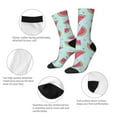 thumbnail image 3 of Bingfone Compression Socks for Women and Men Long Socks for Running Athletic Cycling Nurse- Watermelon, 3 of 6