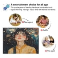 thumbnail image 4 of WOBOGO Black Hair Lass Jigsaw Puzzle Challenge 500 Piece Jigsaw Suitable for Game Night Finished Size 20.5 x 14.9in, 4 of 8