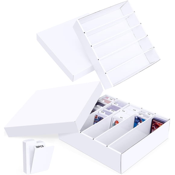 Caja de almacenamiento de tarjetas coleccionables Leyzan, 5 filas, paquete de 2 unidades para Mtg Tcg