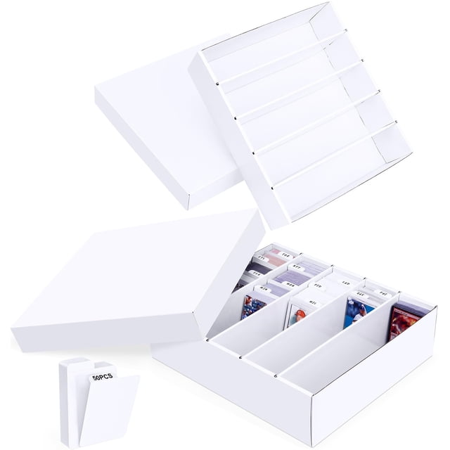 Caja de almacenamiento de tarjetas coleccionables Leyzan, 5 filas, paquete de 2 unidades para Mtg Tcg