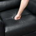 thumbnail image 2 of Lexicon Dimitri Faux Leather Swivel Glider Reclining Chair in Black, 2 of 14
