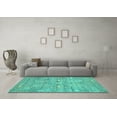 thumbnail image 3 of Ahgly Company Machine Washable Indoor Rectangle Persian Turquoise Blue Traditional Area Rugs, 8' x 10', 3 of 4