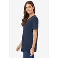thumbnail image 3 of Woman Within Plus Size Perfect Short-Sleeve V-Neck Tee (Petite Available), 3 of 6