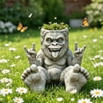 thumbnail image 4 of Whimsical Forest Legend Planter Pot - Mythical Beast Face Statue Resin Succulent Cactus Holder for Indoor Outdoor Garden Patio Home Office Decor 5.7"* 5.1", 4 of 7