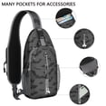 thumbnail image 2 of Sling Backpack,Bat Silhouette Halloween Pattern Crossbody Bag with Water Bottle Holder,Waterproof Sling Bag for Men/Women with Chest Phone Holder for Hiking,Travel, 2 of 6