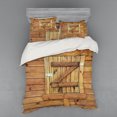 thumbnail image 2 of Ambesonne Rustic Bedding Set 3 Pcs, Grunge Wooden Shutters, Twin, Brown Pale Brown, 2 of 3