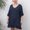 Navy, variant on by Aligament Women Oversized Swimwear Cover-Up