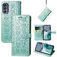 thumbnail image 5 of for Motorola G62 5G Wallet Case, Cat Dog Cartoon Cute Style with ID Card Holder PU Leather Flip Phone Cover Case for Moto G62 5G      Green, 5 of 7