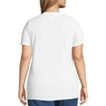 thumbnail image 2 of Just My Size Women's Plus Size Short Sleeve Graphic V-Neck T-Shirt, 2 of 4