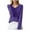 Purple, variant on Fiaer Sweater for Women V Neck Trendy Long Sleeve Lightweight Casual Loose Fit Plus Size Warm Knit Tops Yellow XL