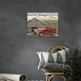 thumbnail image 5 of Country Red Truck Wall Art Old Barn Spring Flowers Wall Decor Rustic Prints Framed Modern Inspirational Quotes Farmhouse Car Painting Artwork for Bathroom Kitchen Dining Room Bedroom 16"x12", 5 of 6