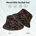 thumbnail image 2 of Fotbe Casino Icons Sombrero Tipo Pescador con Estampado – Sombrero de Sol de Algodón de Moda para Playa, Golf, Pesca, 2 of 6