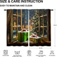 thumbnail image 3 of Chrismas Kitchen Curtains Cafe Curtains for Bathroom Dining Room Living Room Pocket Window Drapes 2 Panels Set 28"x36", 3 of 5