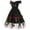 Black, variant on Lolmot Women Vintage Rose Embroidery Dress Temperament V-Neck Sexy Short Sleeve Net Yarn A-Line Dress Party Dress