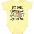 thumbnail image 3 of Inktastic My Oma Loves Me with Sloth and Hearts Boys or Girls Baby Bodysuit, 3 of 5