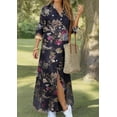 thumbnail image 3 of Women's Long Sleeve Button Down Shirt Dress Spring Casual Maxi Dresses Loose Fit Blouse Dress with Pockets, 3 of 6